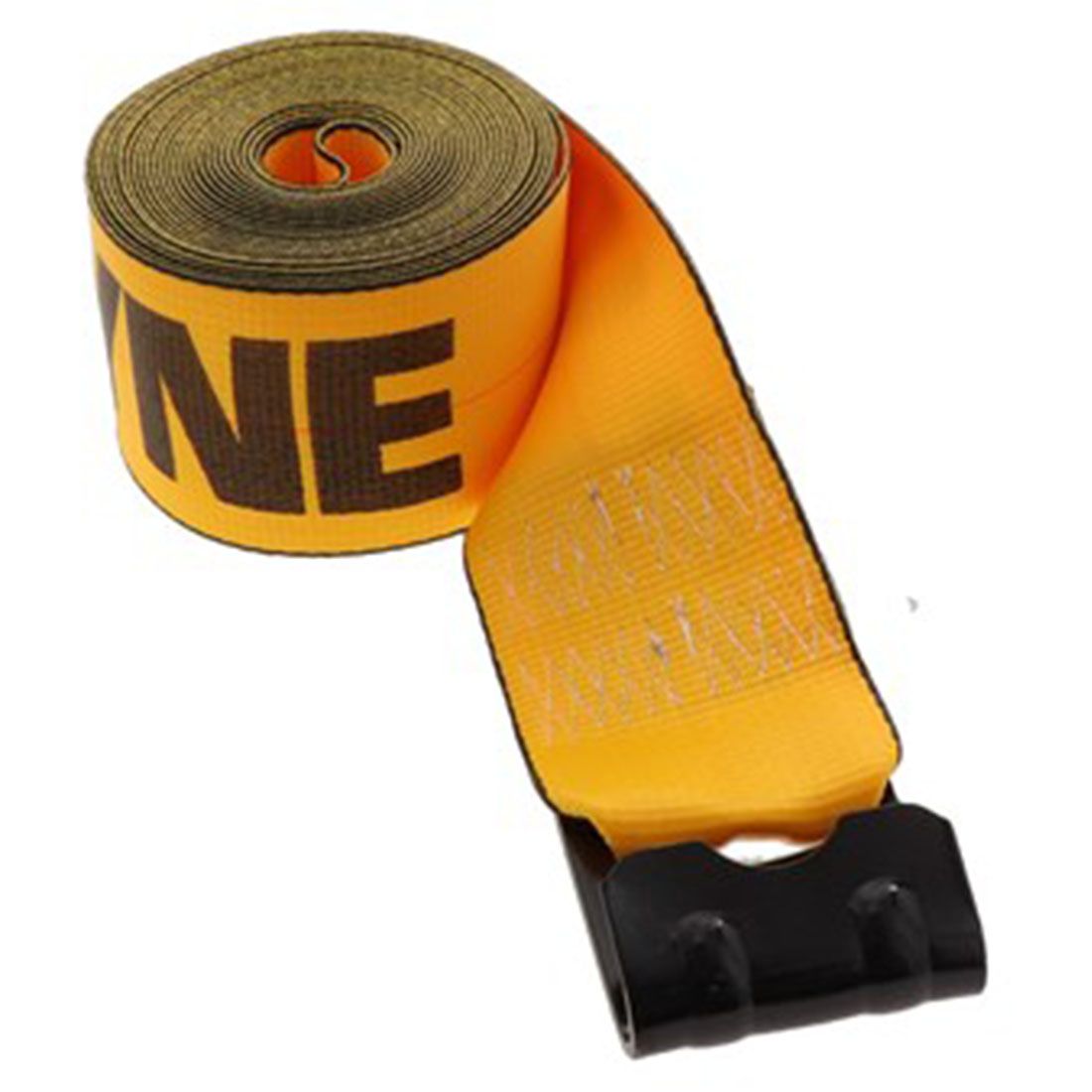 425021Y 4 x 50 Ft Yellow Winch Strap with Flat Hook PN 